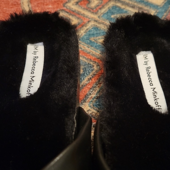 Rebecca Minkoff Faux Leather X-Cross Slippers - Picture 2 of 4